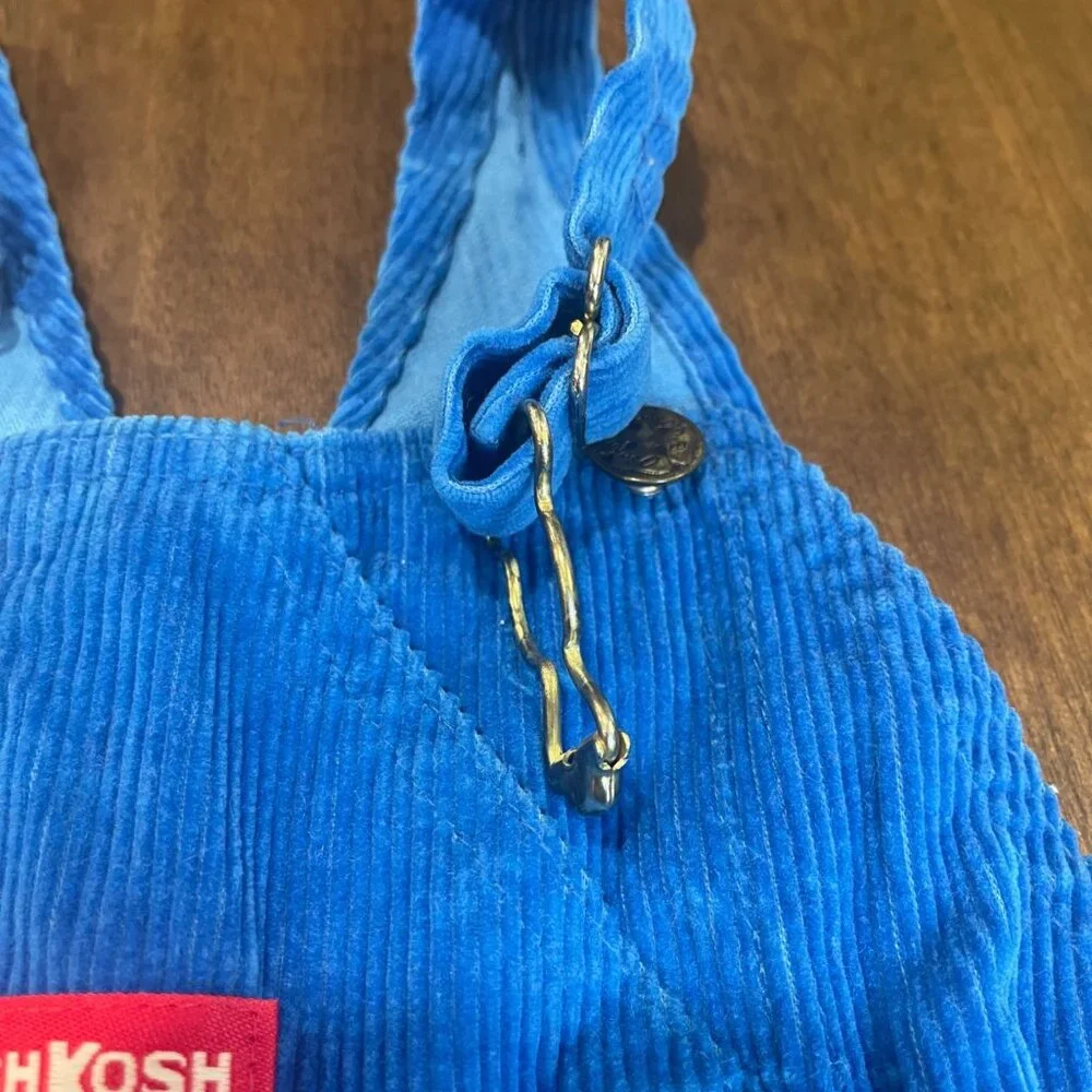 Vintage OshKosh Vestbak Corduroy Overalls Unisex Baby Size 18M USA Made‎ Crane